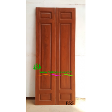 ประตูบานเฟี้ยมไม้สัก รหัส F55